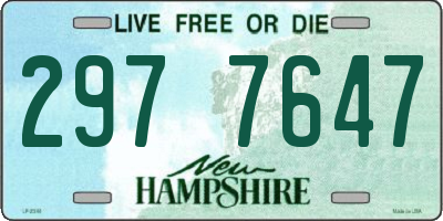 NH license plate 2977647