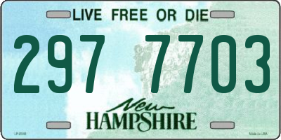 NH license plate 2977703