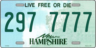 NH license plate 2977777
