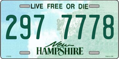 NH license plate 2977778