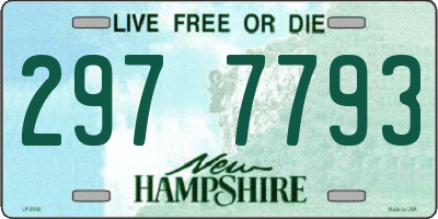 NH license plate 2977793