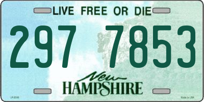 NH license plate 2977853