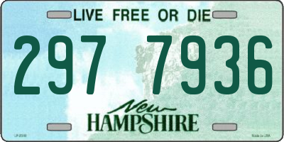 NH license plate 2977936