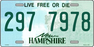 NH license plate 2977978