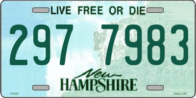 NH license plate 2977983