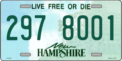 NH license plate 2978001