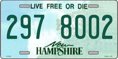 NH license plate 2978002