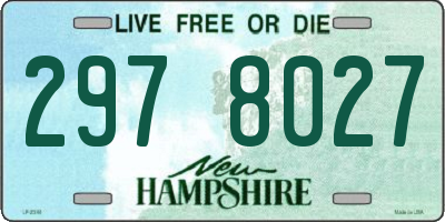 NH license plate 2978027