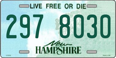 NH license plate 2978030