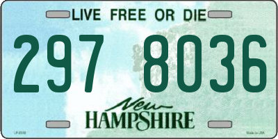 NH license plate 2978036