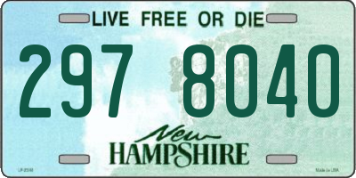 NH license plate 2978040