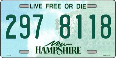 NH license plate 2978118