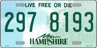 NH license plate 2978193