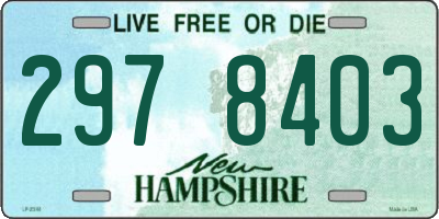 NH license plate 2978403