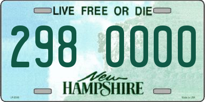 NH license plate 2980000