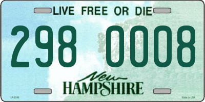 NH license plate 2980008