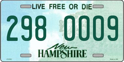 NH license plate 2980009