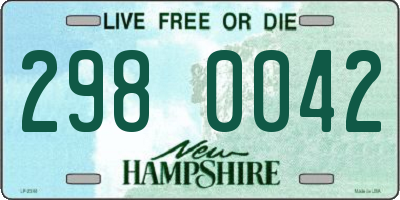 NH license plate 2980042