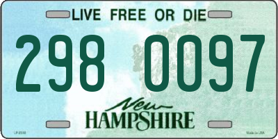 NH license plate 2980097