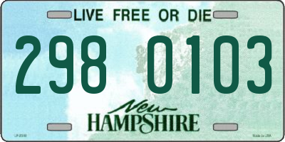 NH license plate 2980103