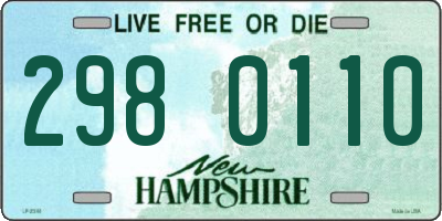 NH license plate 2980110