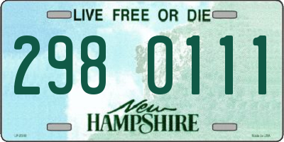 NH license plate 2980111