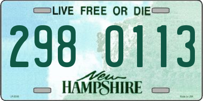 NH license plate 2980113