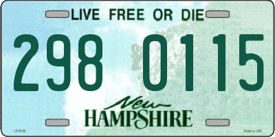NH license plate 2980115