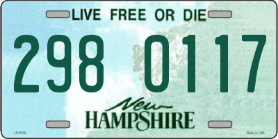NH license plate 2980117