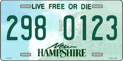 NH license plate 2980123