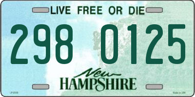 NH license plate 2980125