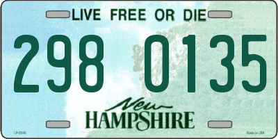 NH license plate 2980135