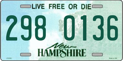 NH license plate 2980136