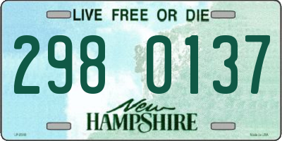 NH license plate 2980137