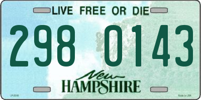 NH license plate 2980143