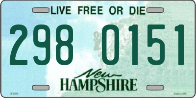 NH license plate 2980151