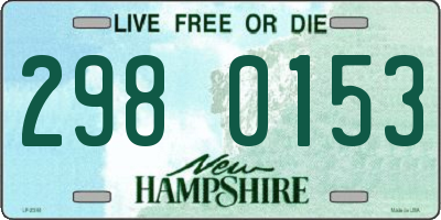 NH license plate 2980153