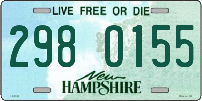NH license plate 2980155