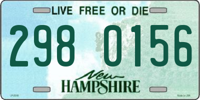 NH license plate 2980156