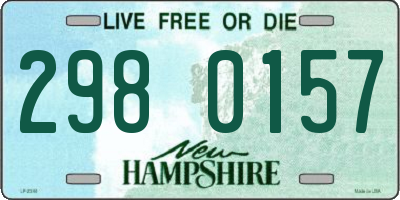 NH license plate 2980157