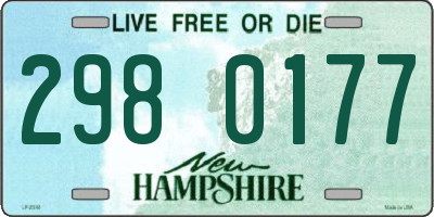 NH license plate 2980177