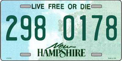 NH license plate 2980178