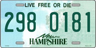 NH license plate 2980181