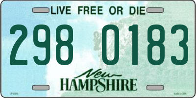 NH license plate 2980183