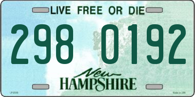 NH license plate 2980192