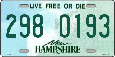 NH license plate 2980193