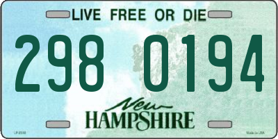 NH license plate 2980194
