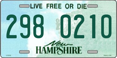 NH license plate 2980210