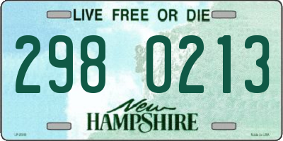 NH license plate 2980213