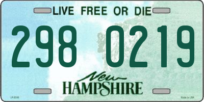 NH license plate 2980219